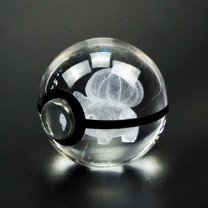 8cm Crystal Pokéball with LED Light Mirror Base