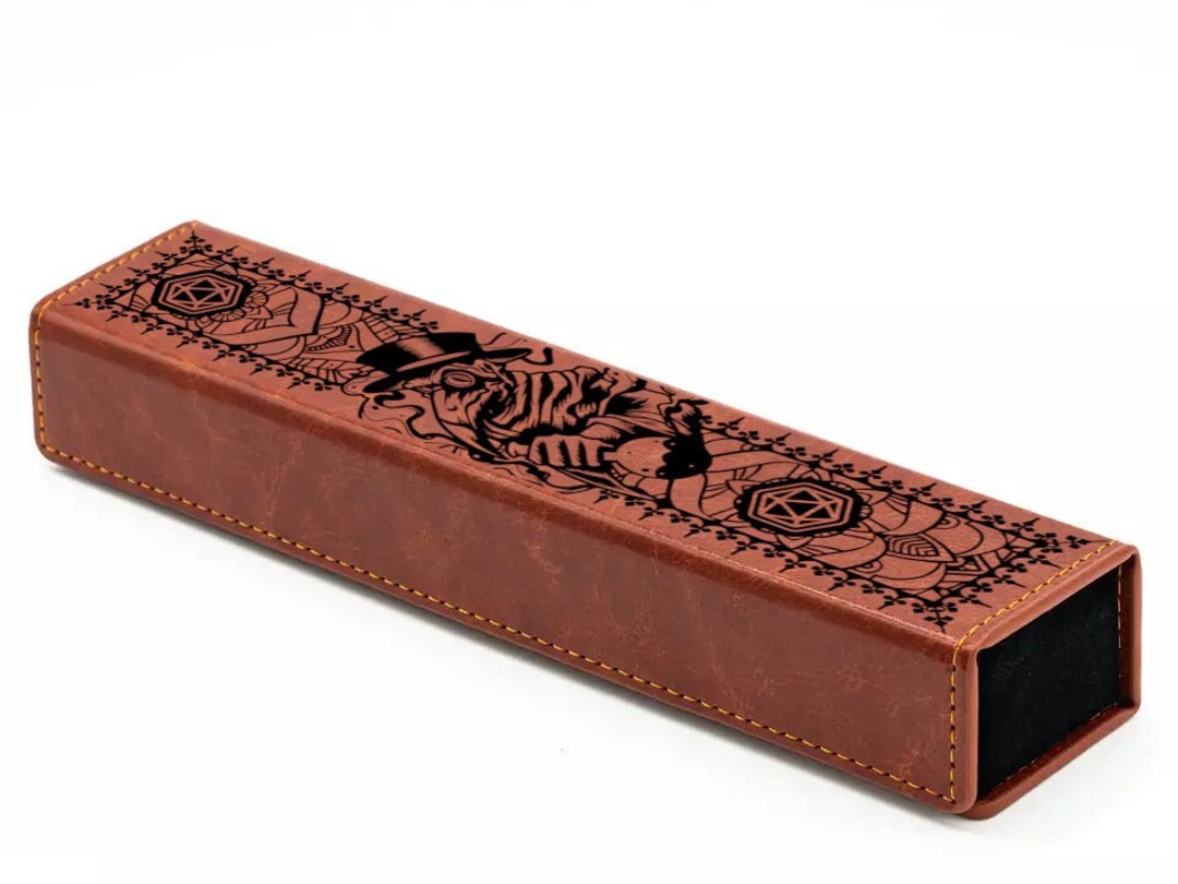 7 Dice Vault Box, Custom Dice Holder Box, Leather Dice Display Case