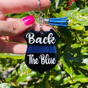 Back The Blue keychain, Police Keychain, Keychain