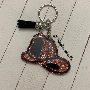 Firefighter helmet keychain