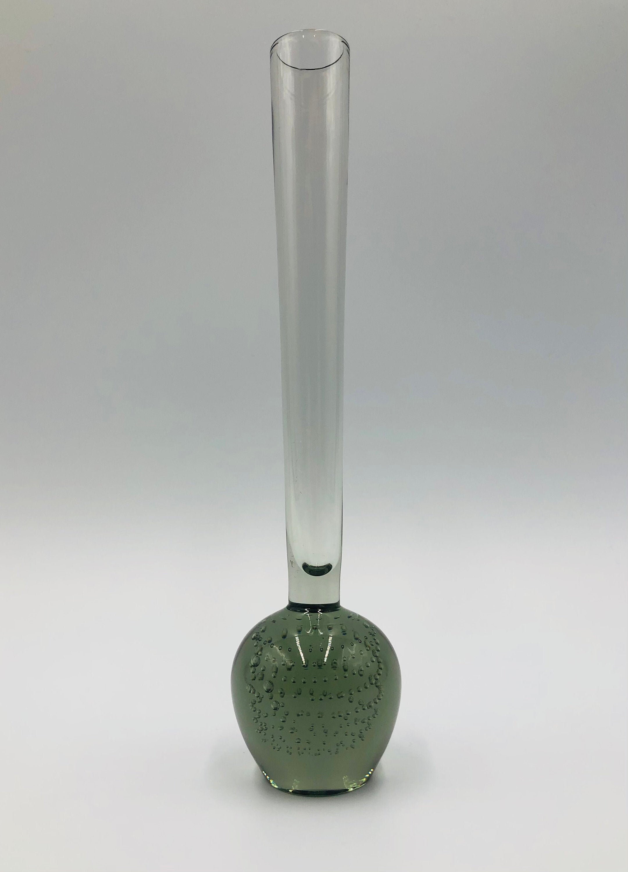 Vintage Bubble Glass Bud Vase MCM Controlled Bubble Vase Mid Etsy