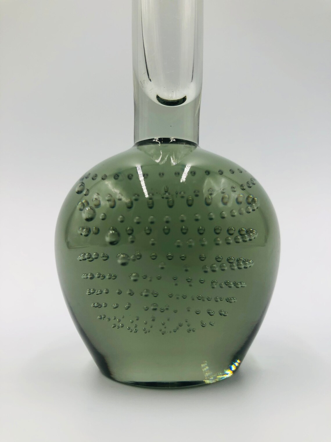 Vintage Bubble Glass Bud Vase MCM Controlled Bubble Vase Mid Etsy