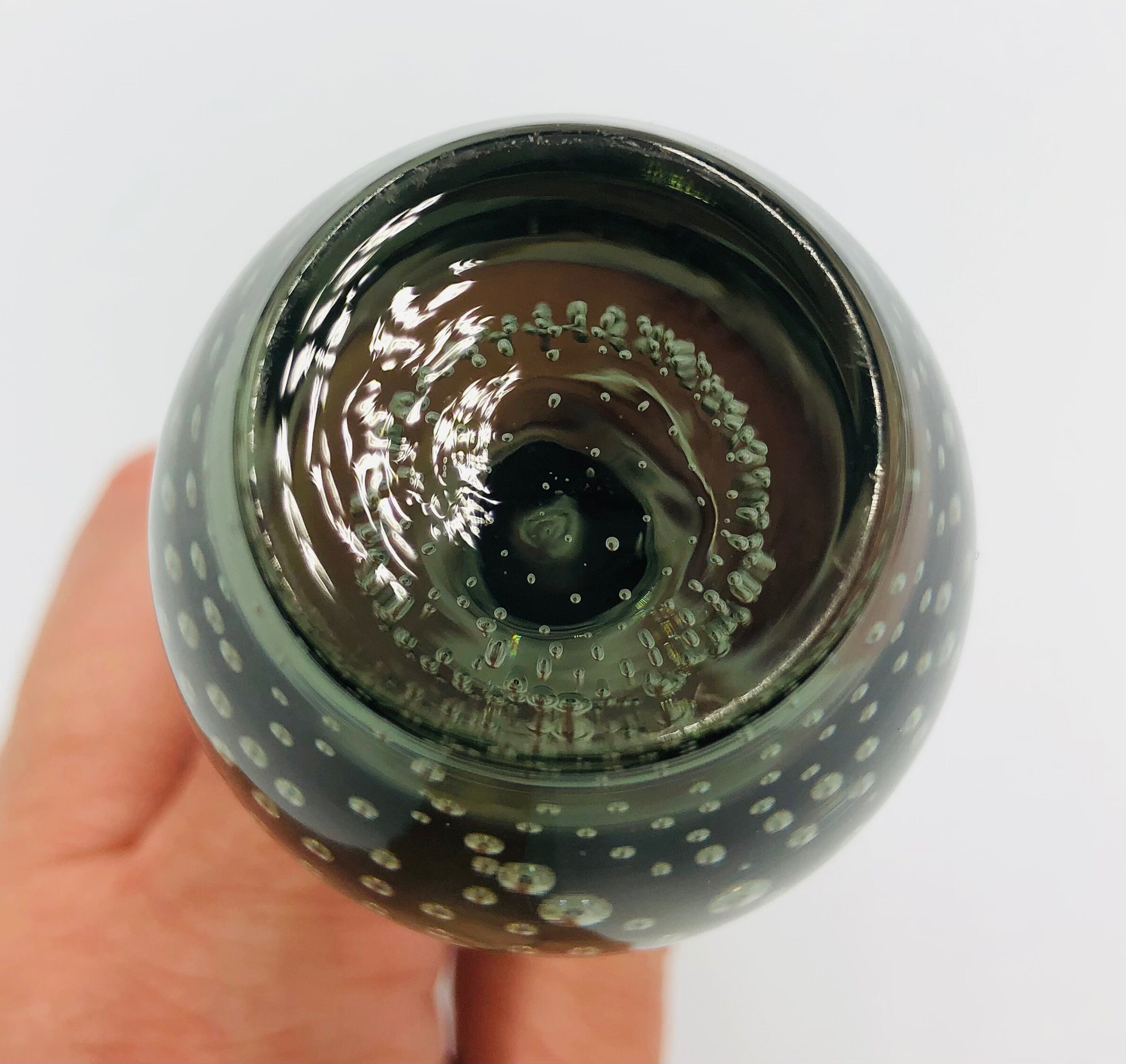 Vintage Bubble Glass Bud Vase MCM Controlled Bubble Vase Mid Etsy