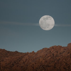Desert FullMoon Digital Download Photo Stunning Night Landscape Art Nature Photography Instant Download Wall Art Home Decor Arizona Mountain