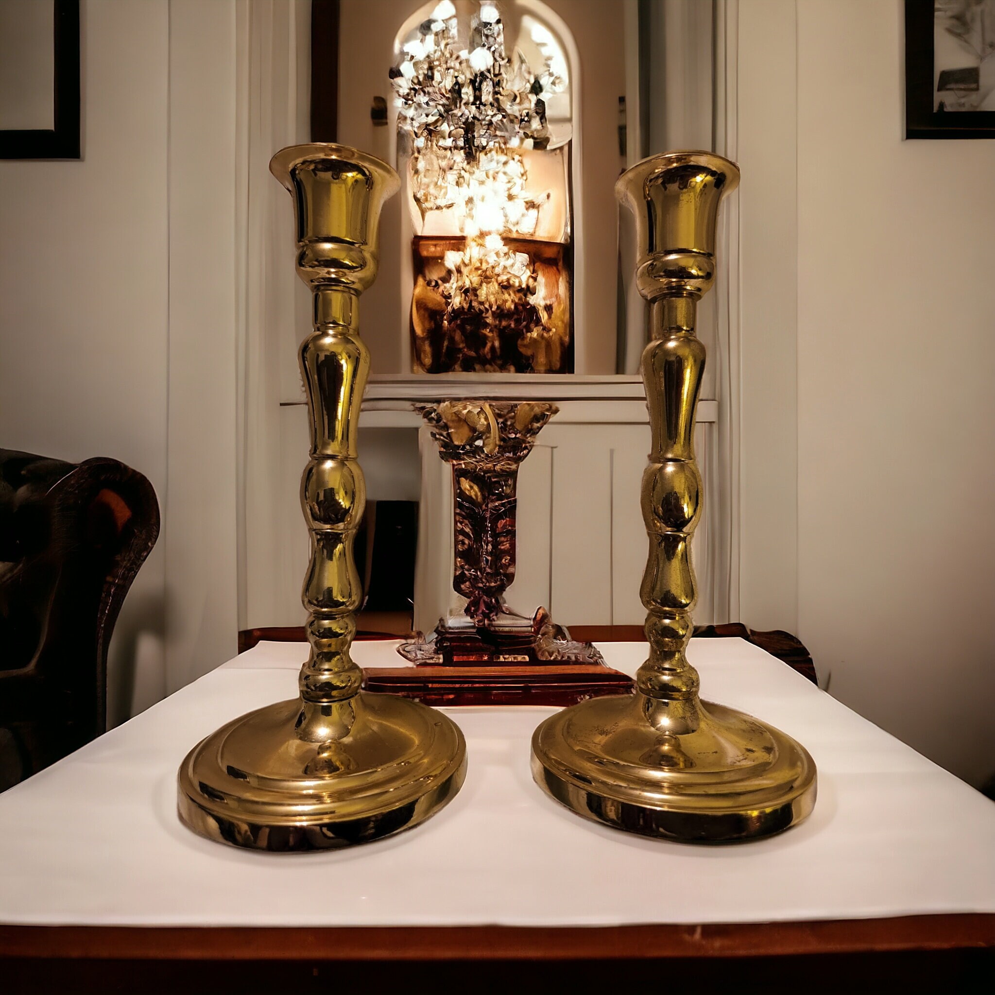 Partylite Brass Candle Holder Set of 2. Etsy