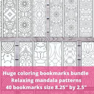 Paquete enorme de 40 marcadores para colorear de mandalas con patrones geométricos florales terapéuticos, relajantes, para la familia, para colorear, para el autocuidado y antiestrés (PDF)