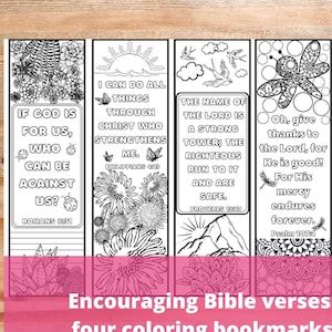 Coloring Bible Verses Bookmarks Printable, Scripture Coloring PDF Page ...