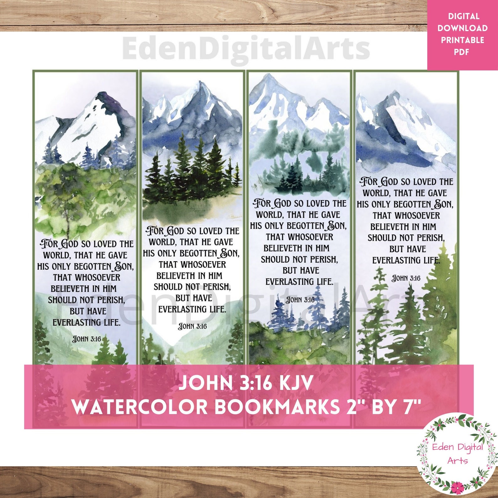 John 3 16 Bible Verse Bookmarks for Men or Women Salvation - Etsy