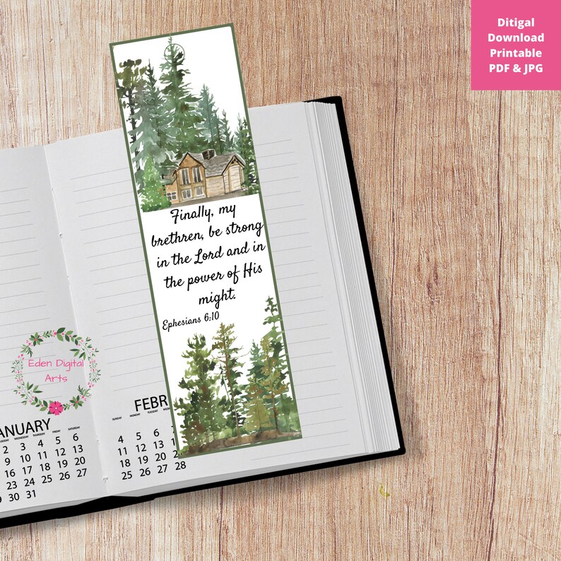 Printable Bible Verse Bookmarks for Men &amp; Boys Editable PDF - Etsy