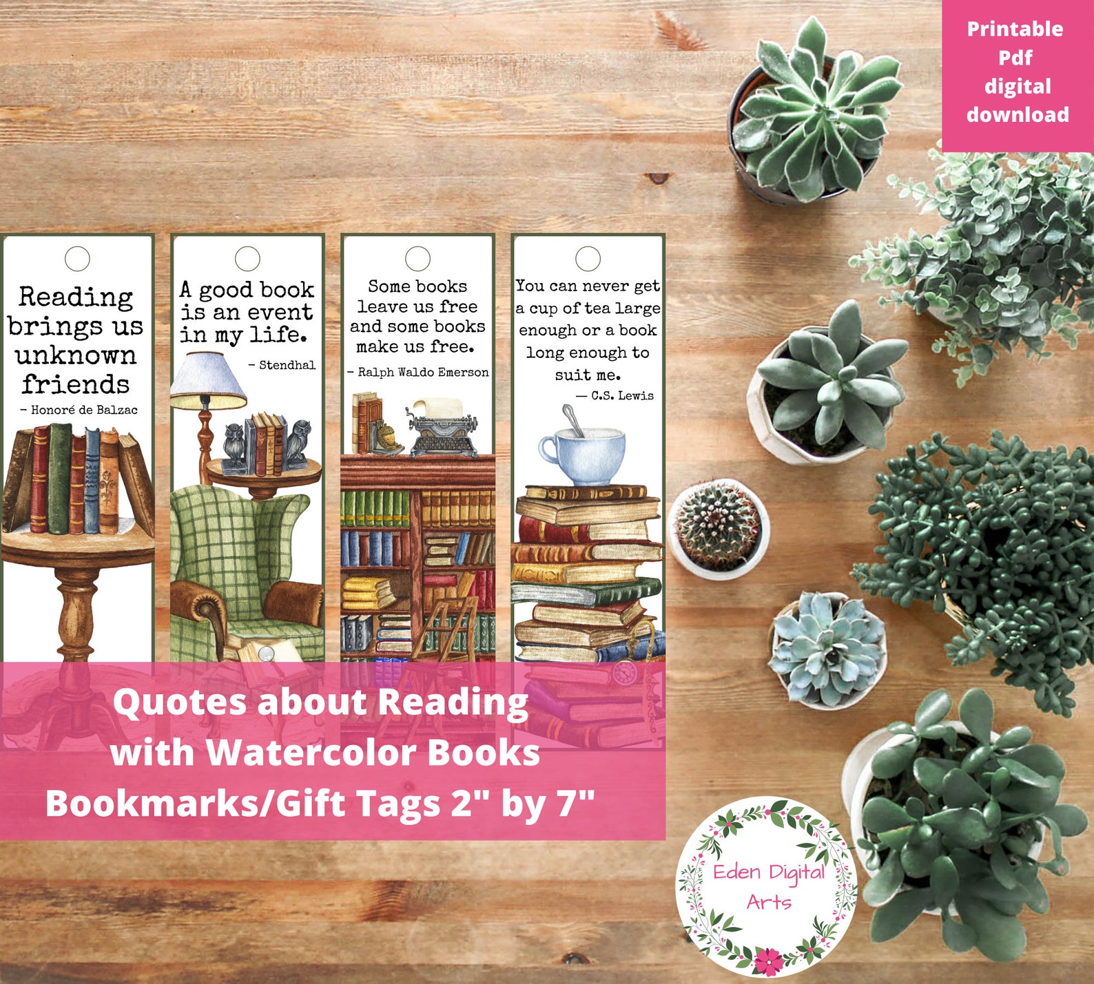 Famous Reading Quotes Bookmarks Set Bookish Reader Book Lover - Etsy