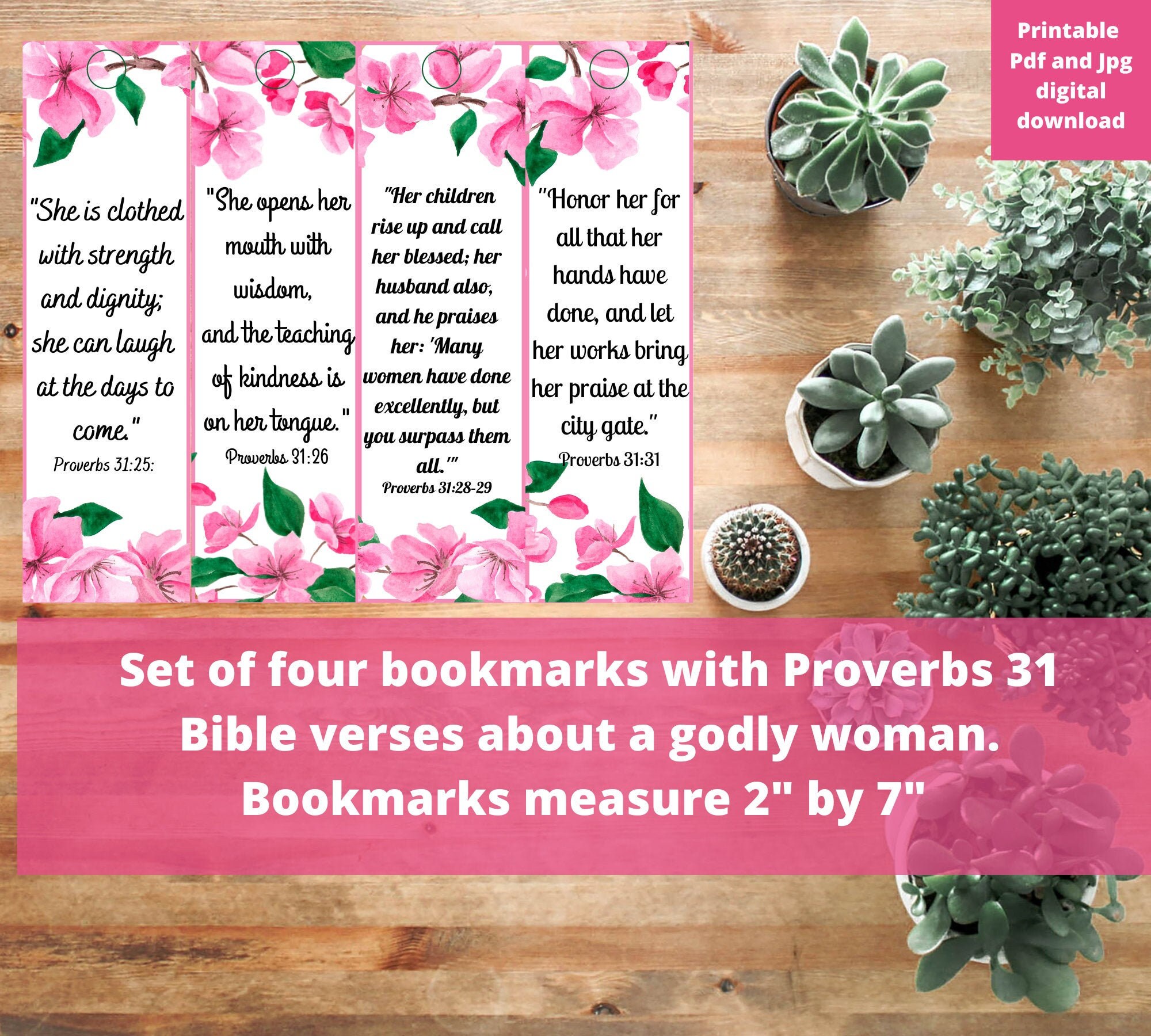 Proverbs 31 Mom Bible Verses Bookmarks PDF Christian Godly | Etsy