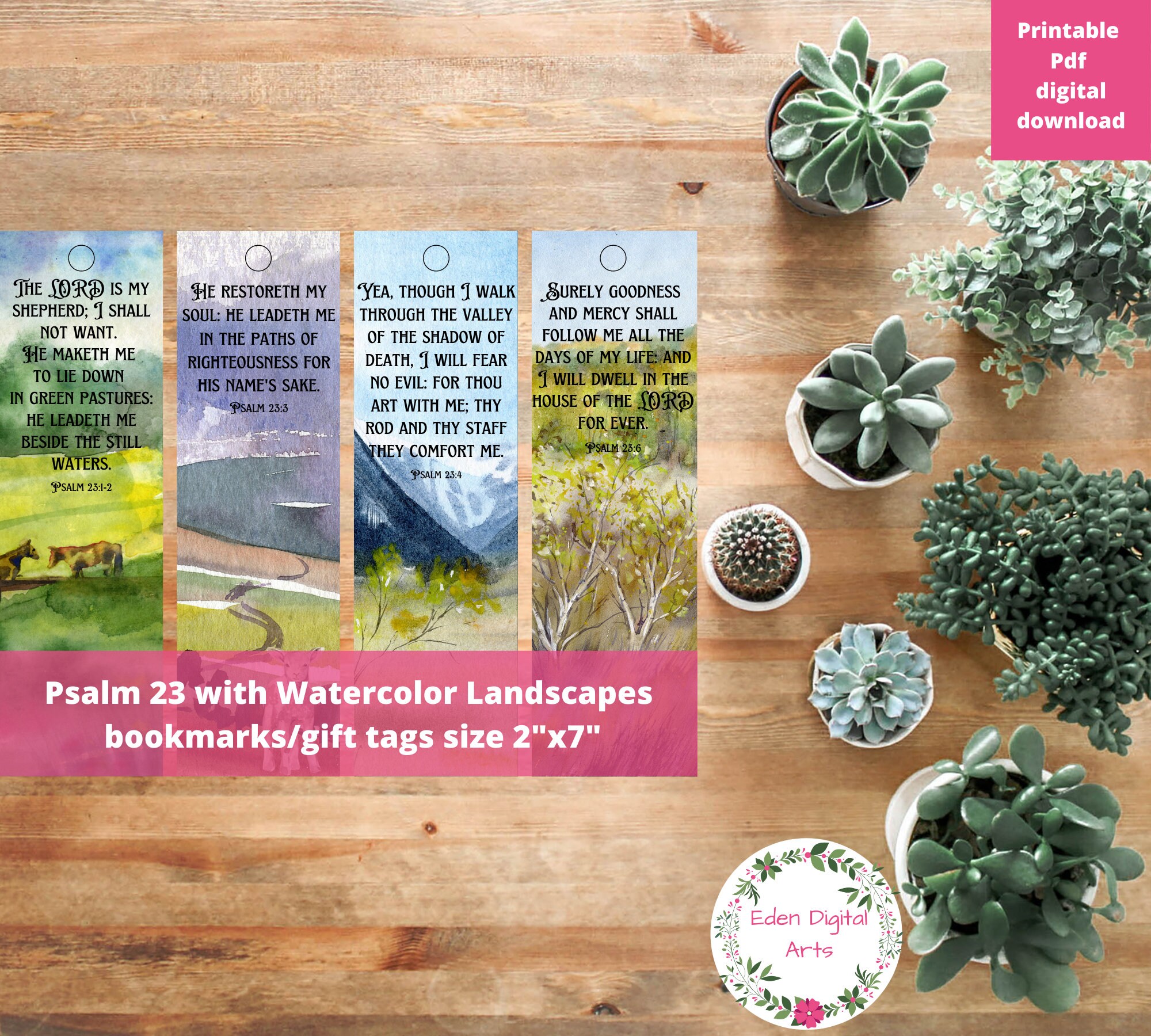 Psalm 23 KJV Bible Verses Bookmarks for Men & Women Christian - Etsy