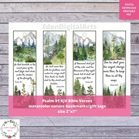 Psalm 91 Bookmarks Prayer of Protection Blessings Printable - Etsy