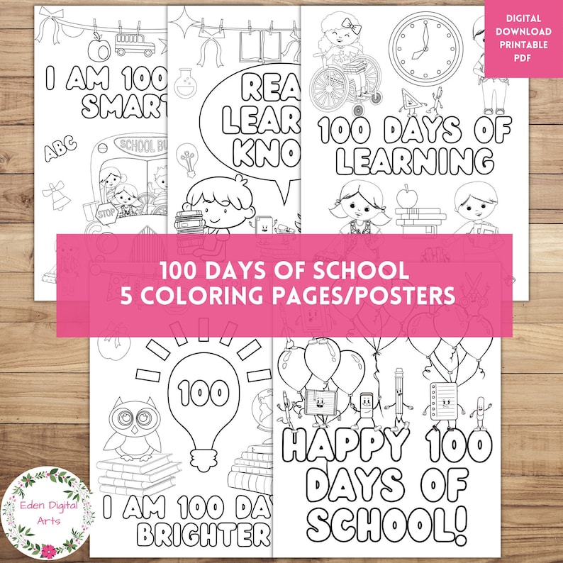 100 Days of School Coloring Pages - Il 794xN.4508793610 L9pe 