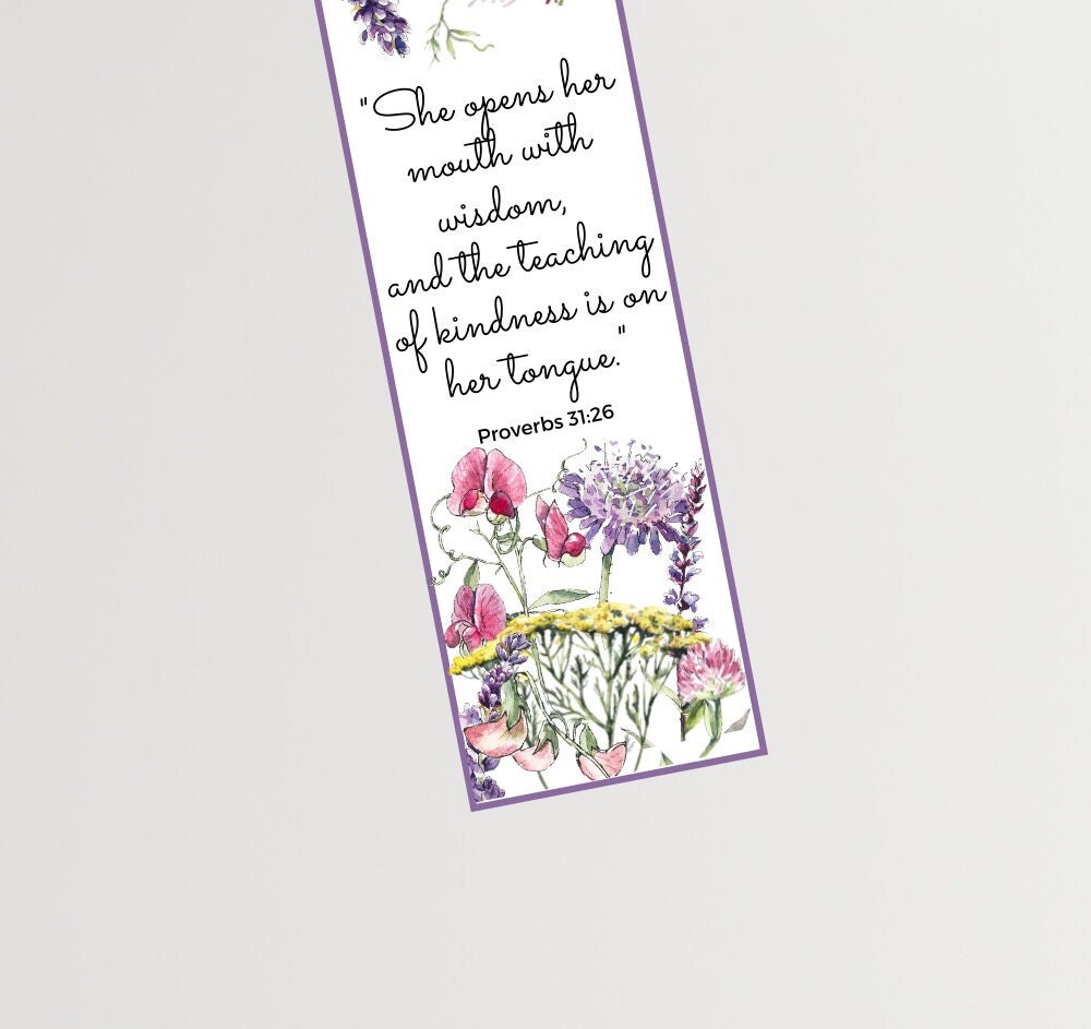 Pink Flowers Happy Mother's Day Proverbs 31:28 Scripture Bookmarks for  Women Mothers Mom Appreciation, Women's Ministry, Church Gifts Bulk 1 Pack  of