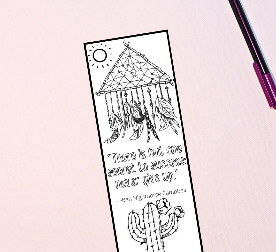 Native American Quotes Coloring Bookmarks Indigenous People Day Craft ...
