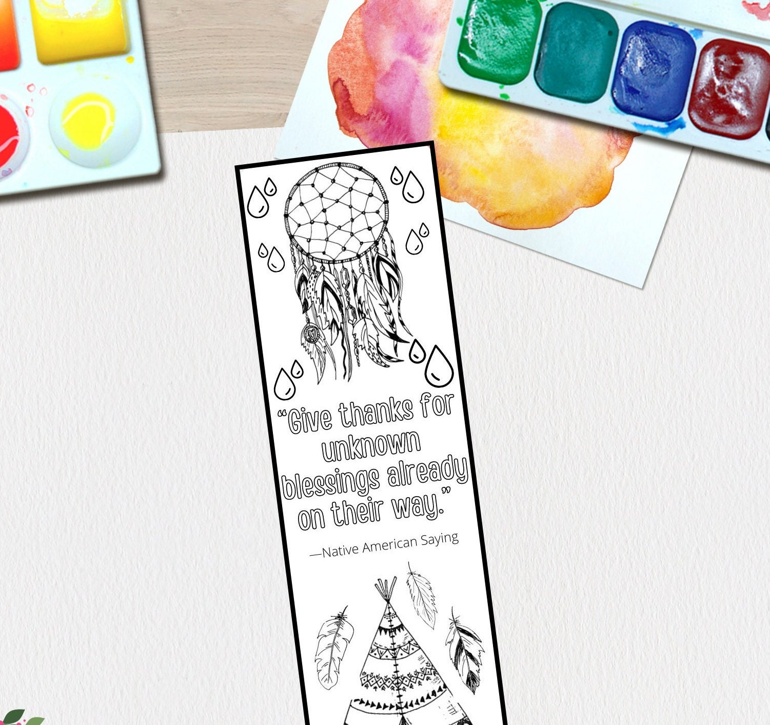 Native American Quotes Coloring Bookmarks Indigenous People Day Craft ...
