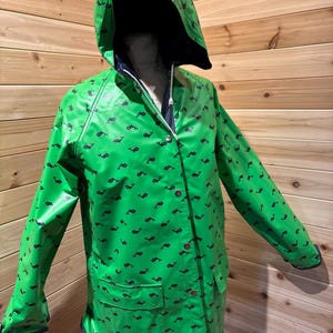 1980s Classic Reversible Whale-pattern Rain Jacket