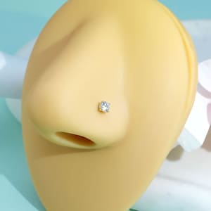 Boucles d'oreilles hélicoïdales en argent clair S925 16G/petit clou de nez/filetage interne/anneau de nez/bijoux de nez/boucle d'oreille minimaliste/piercing hélice