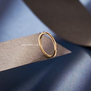 1pcs 14K Solid Gold Hinged Segment Ring /16G Cartilage Hoop /Hinged Ring/Helix /Conch /Tragus Hoop /Conch Piercing/Rook Hoop/Minimalist/Gift