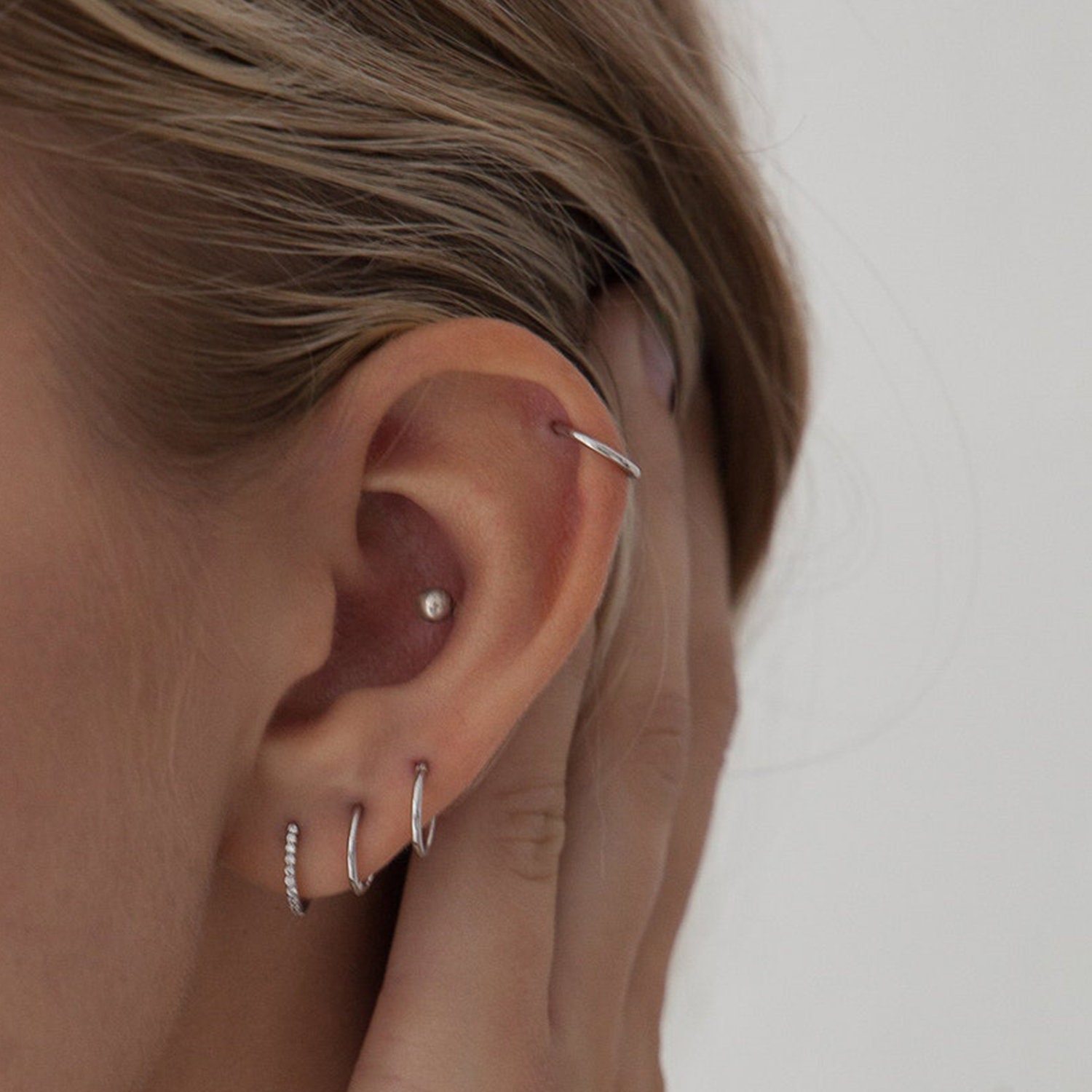jentlouis 片耳 Melt half hoop pierce jent louis ジェントルイス ピアス