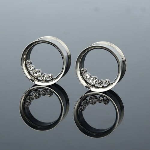 Pairs Cubic Zirconia Ear Plugs Stainless Steel Gauge Earring Etsy Pairs Cubic Zirconia Ear Plugs Stainless Steel Gauge Earring Etsy