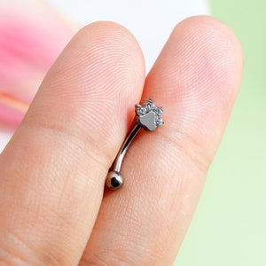 16G barra curvada de pata de titanio/pendiente de cartílago/pendiente de torre/anillo de cejas/barra de torre/perforación de torre/joyería de cejas/anillo de cartílago