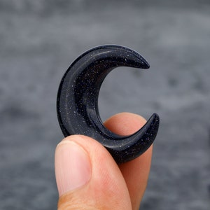 Paar Blaue Sandstein Pincher Hänger/Naturstein Ohr plugs/Septum Ring/Nasenpiercings/Ear Stretcher mit O Ring/Ear Taper Expander 4g, 2g