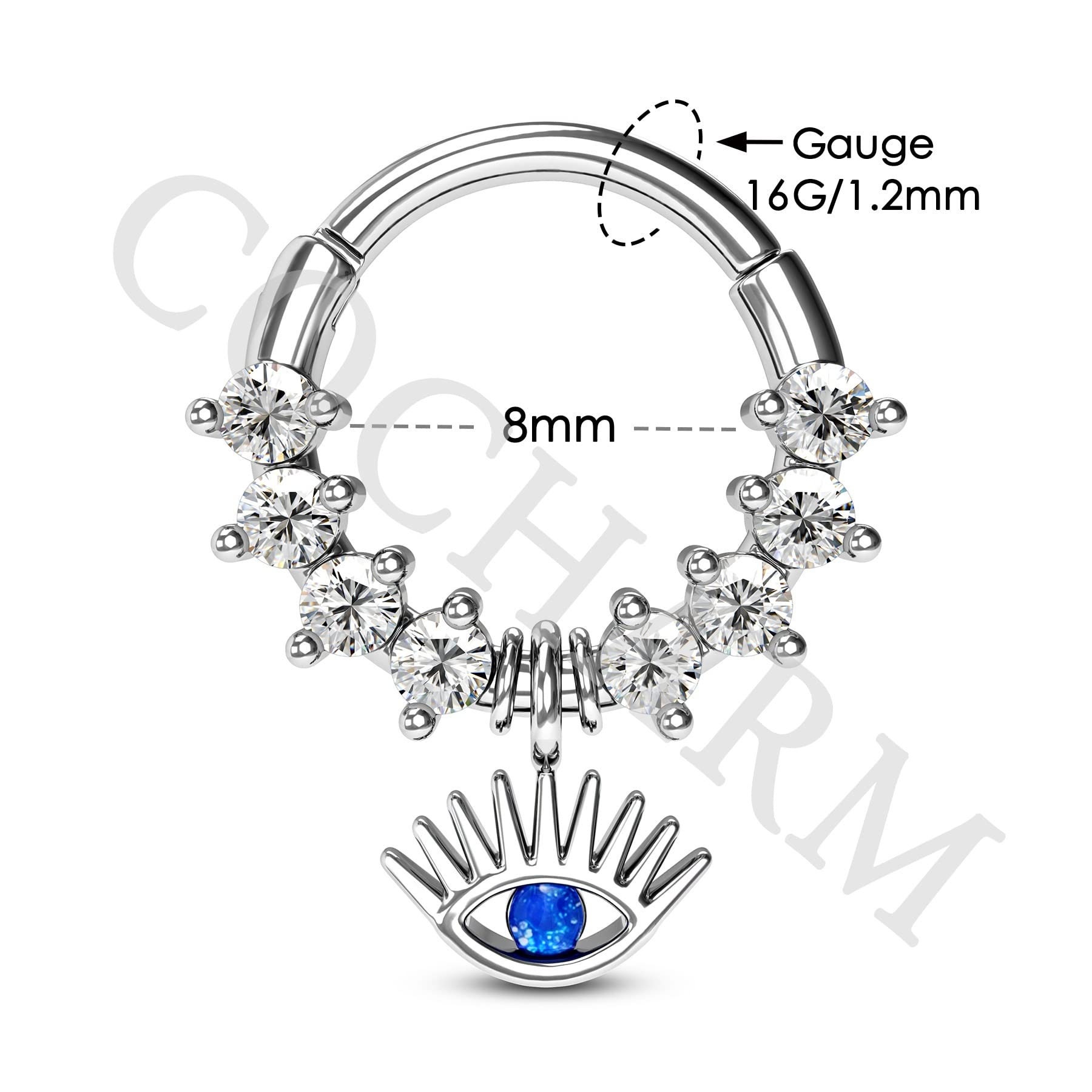 1 ST Zilver 12G 8G 6G 4G 2G 0G 00G Rvs Neus Septum Oorbellen
