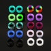 20PCS Silicone Ear Gauges/Plug Gauge Ear Earring Tunnel/Glow in the Dark Ear Tunnels/Soft Silicone Tunnel Earrings/ 00g 7/8' Simple Tunnels 