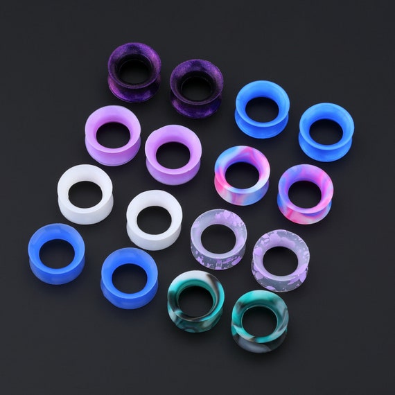 Double Flare Flesh Tunnel - Stahl - Grün 3 mm