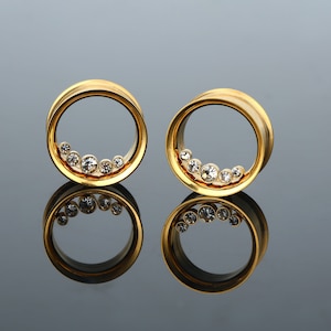 Black Steampunk Vintage Watch Parts Ear Plug / Tunnel - Gears In Your - Foto 5