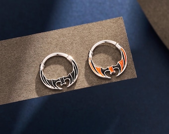 16G hängenden Fledermaus Septum Ring/Septum Schmuck/Septum Piercing/Silber Daith Ohrring/Knorpel/Helix /Conch Hoop/Danity Ohrring/Halloween Schmuck
