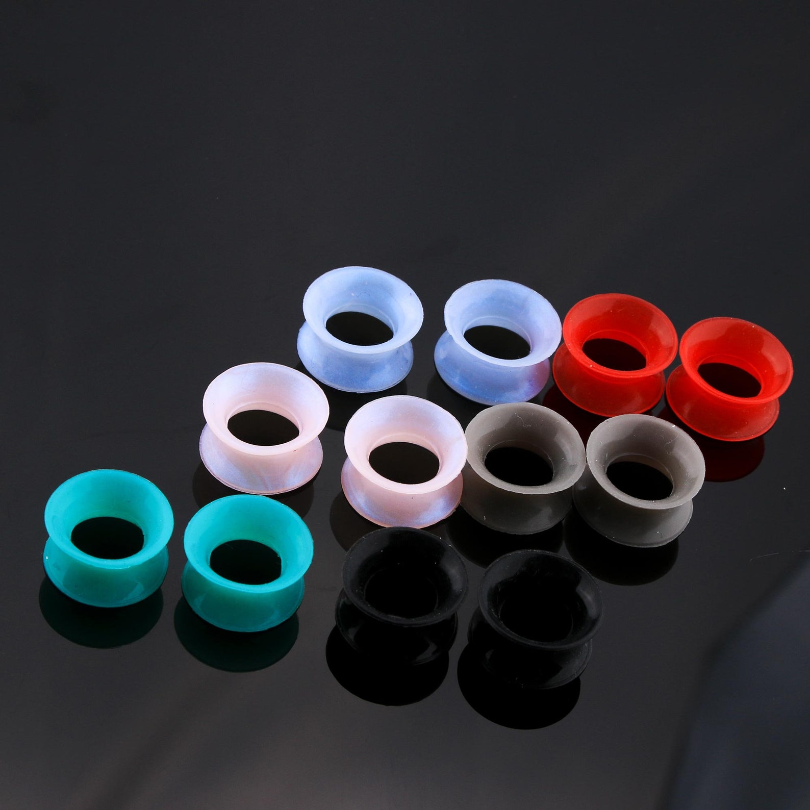 20PCS Silicone Ear Plugs and Tunnels/ Silicone Gauges/Assorted Etsy