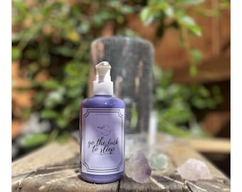 Go the Fuck to Sleep Gel de baño y espuma de baño de lavanda / Baño relajante / Baño de burbujas calmante / Regalo divertido para el autocuidado / Salud del sueño