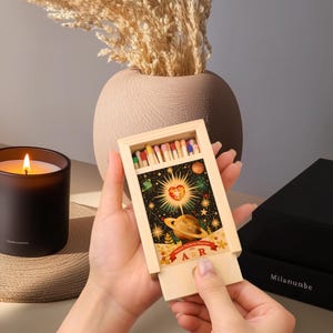 Personalized Couples Large Matchbox,Wooden Couples&#39; Matchbox,Custom Wood Matchbox For Couples,Housewarming Gift,Anniversary Gifts
