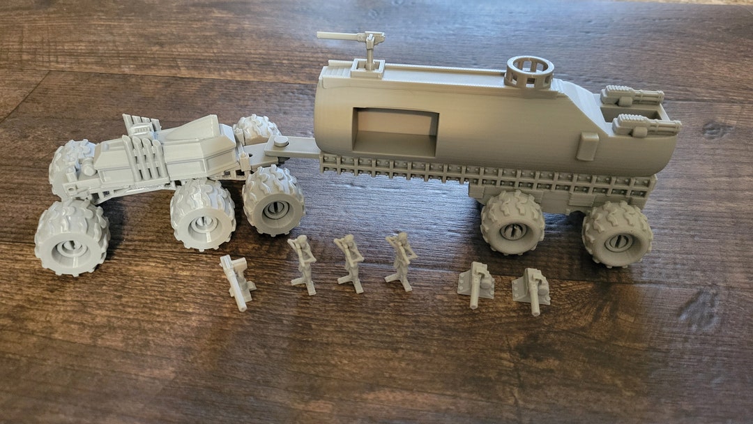 War Rig Rims BIG HUGE WAR Rig and Tanker 3d Printed. Wheels Do Roll Comes With ...