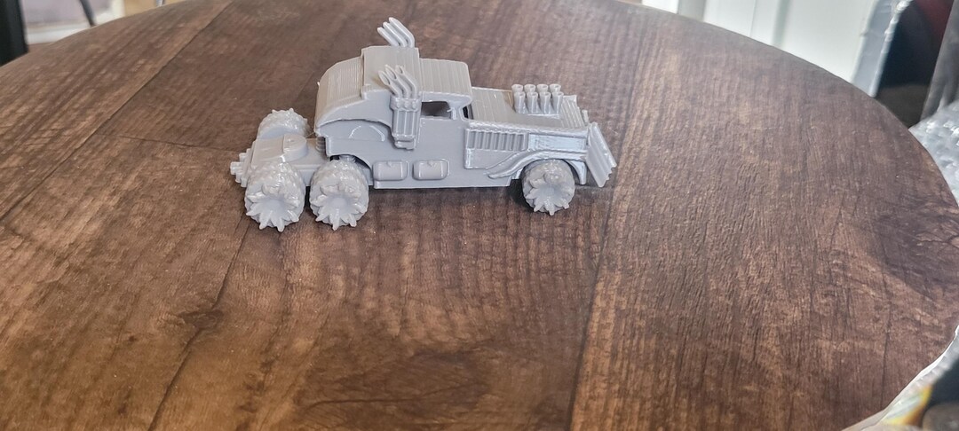 Apocalyptic Big Rig With Wheels That Roll. 3d Printed, One Item 1/64 ...