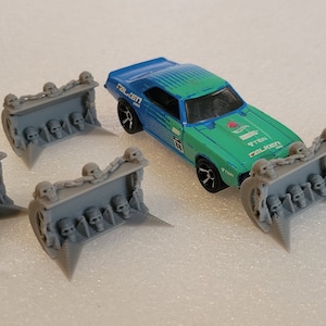 6 Death Plows, for 1/64 scale. 3d printed. Car not included