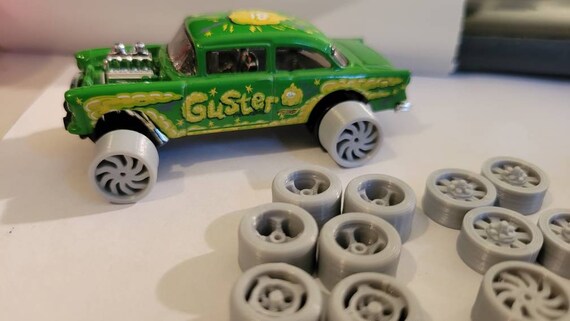 16 items all together. MadMax Mud Grip Tires for decor hotwheels  1/64 scale Gasland Silver 3d printed