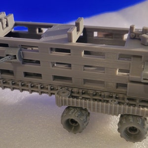 Mobile Fortress 1/64 scale. 3d printed. The truck is not included, for size comparison only.