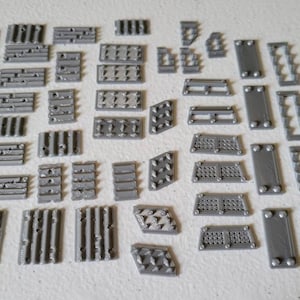 50  Armor Plates for 1/64 scale. Silver 3d printed.