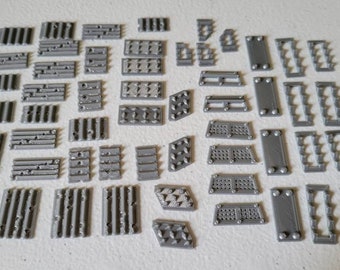 Gasland, MadMax, 50  Armor Plates for custom hotwheels  1/64 scale. Silver 3d printed.