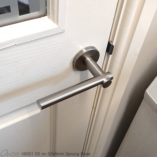 UK design Stainless steel door latch lever handles SATIN V6001 SS