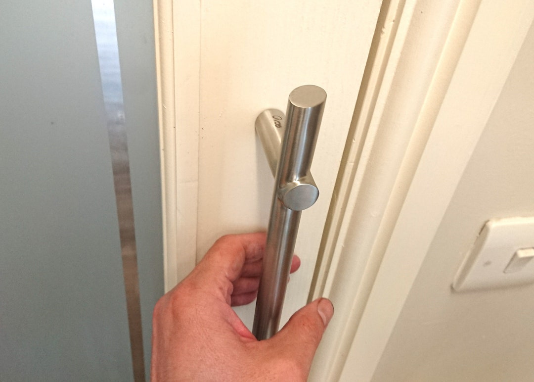 UK Design Guardsman Large Door Pull Handle Stainless Oval 400mm Unifix