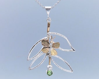 Butterfly Garden Nature 14K Gold Filled Sterling Silver Necklace