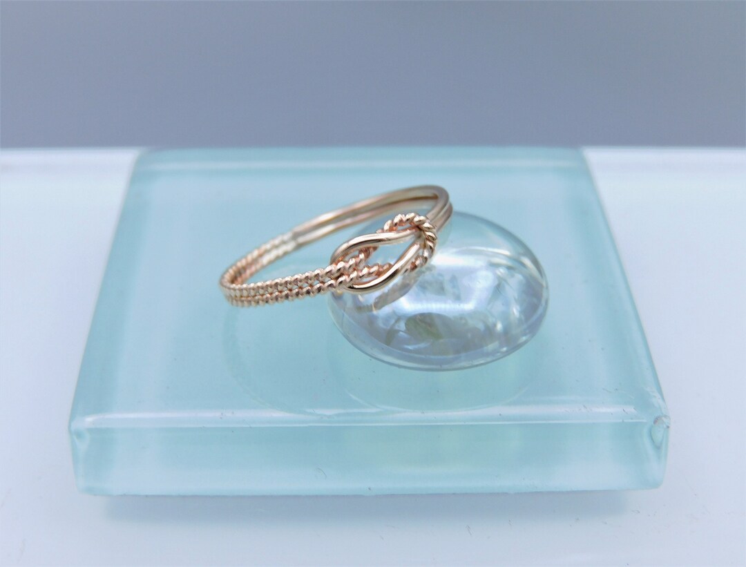 Gold Sailors Knot Ring Handcrafted Twisted & Smooth 14K Gold Etsy