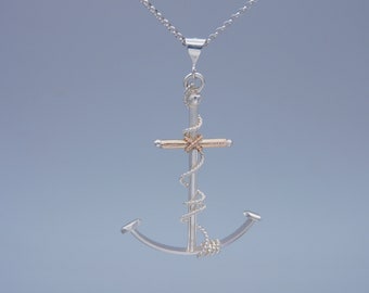 Anchor Boat Nautical 14k Gold Filled Sterling Silver Necklace