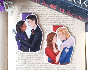 Kaz Brekker x Inej Ghafa | Nina Zenik x Matthias Helvar | Six of Crows | Magnetic bookmark | handmade book decor | book accessories