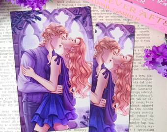 Vampire&#39;s Desire (Evangeline & Jacks from Once Upon a Broken Heart) | Laminated Paper Bookmark | Art Print | Bookshelf Decor | Book inspired